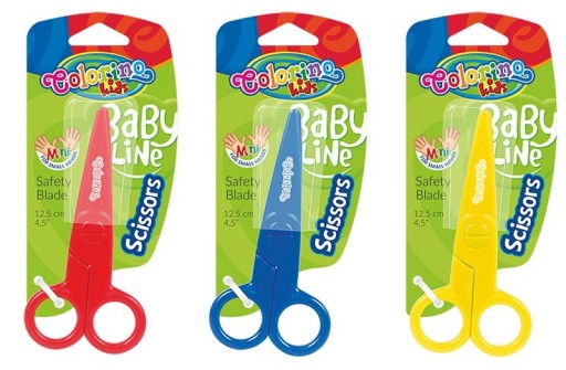 COLORINO NOŽNICE 12,5cm PLASTOVÉ PRE DETI mix
