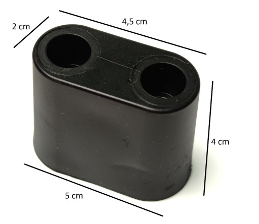 STOP Stopper Gumová zarážka bočnej brány dverí Čierna 40mm