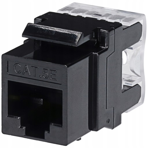 Keystone LAN RJ-45 CAT.5E zásuvkový modul, čierny