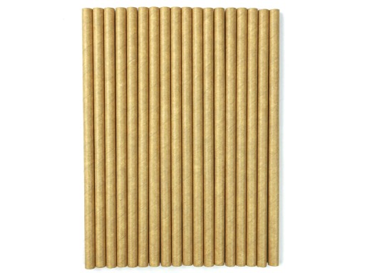 Kraft papierové slamky, 18 ks