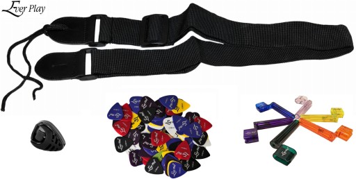 ČIERNY GITAROVÝ POPRUH / NA GITURU + DOPLNKY!