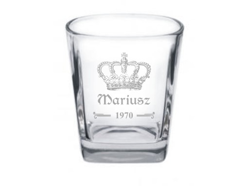 Pohár na whisky s obojstranným gravírovaním Personalizovaný darček k narodeninám