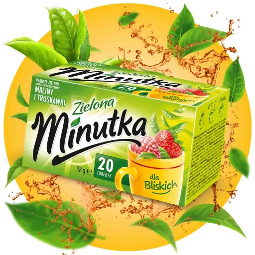 Express Lahodný zelený ovocný čaj Malina a jahoda 20T Minutka
