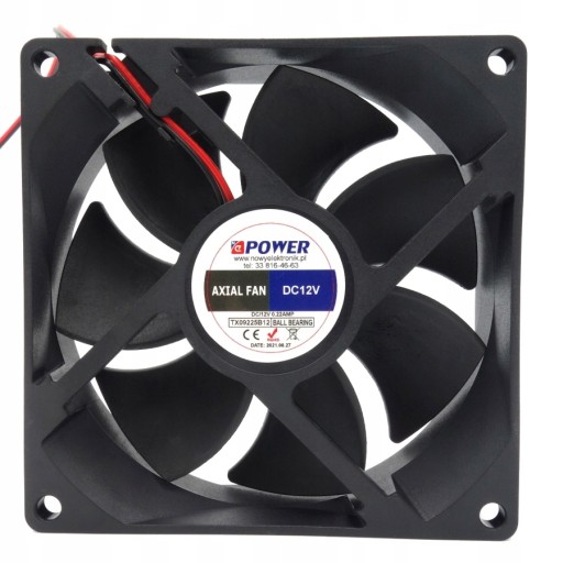 Priemyselný ventilátor 92x92x25mm 12V ventilátor s guľôčkovým ložiskom