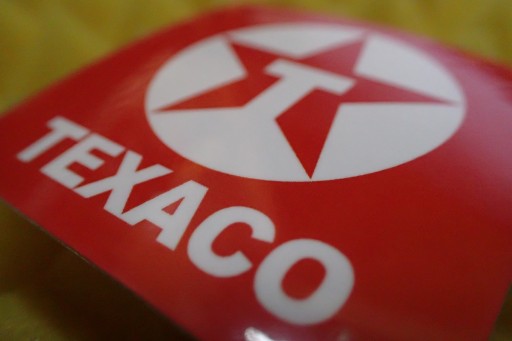 NÁLEPKA TEXACO NÁLEPKA 5 x 4,9 cm