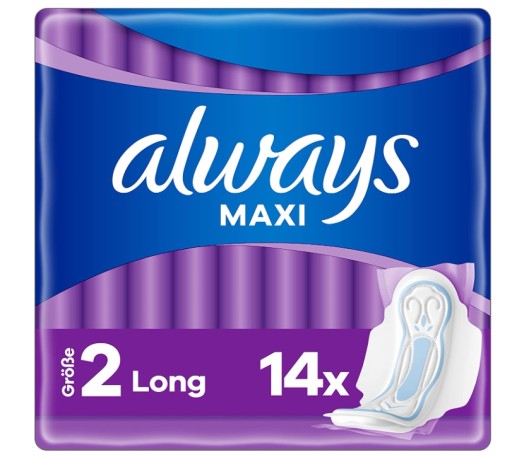 Vždy, hygienické vložky Maxi, 14 kusov