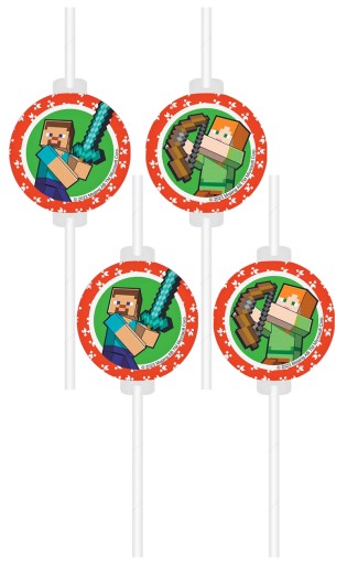 MINECRAFT PAPIEROVÉ SLIMKY - 4 KUSY - 6632