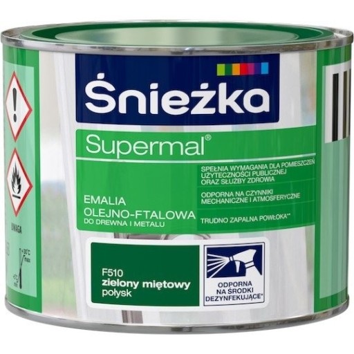 Śnieżka OIL-PHTAL ENAMEL 0,2l Mint Green Gloss F510