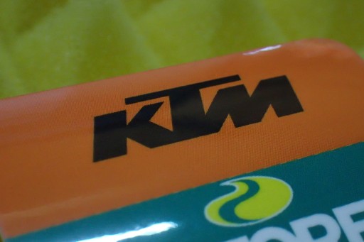 NÁLEPKA NA PRETEKY MOTOREX KTM 5 x 3,6 cm
