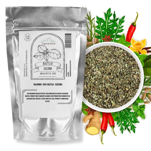 SUŠENÁ BAZALKA 100g, HODNOTENIE ČERSTVÝ LIST, AROMATICKÁ DO PIZZY, CHUTNÁ