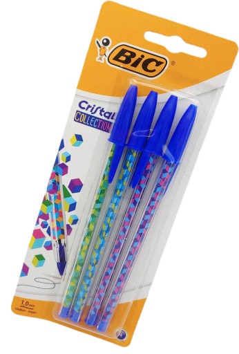 CRISTAL COLLECTION guličkové pero 1mm 4ks BIC