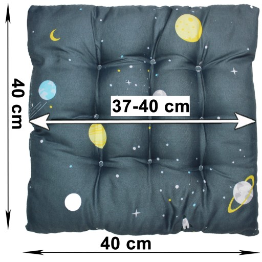 VANKÚŠ NA PREŠÍVANÉ STOLIČKO 40x40 TABURKA NA KRESLO VIAZANÁ ZÁHRADA P11