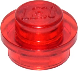 LEGO Okrúhly tanier 1x1 Trans Red 6208450 4073 - 4ks