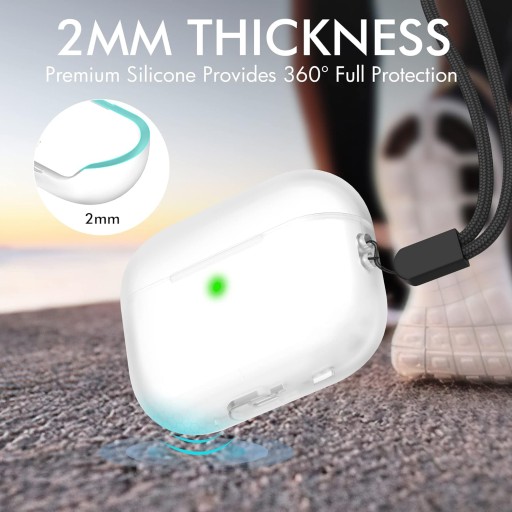silikónové ochranné puzdro pre Airpods Pro 2 CASE s karabínou RESISTANT
