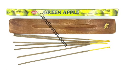 Krishan dlhé vonné tyčinky GREEN APPLE 8 ks