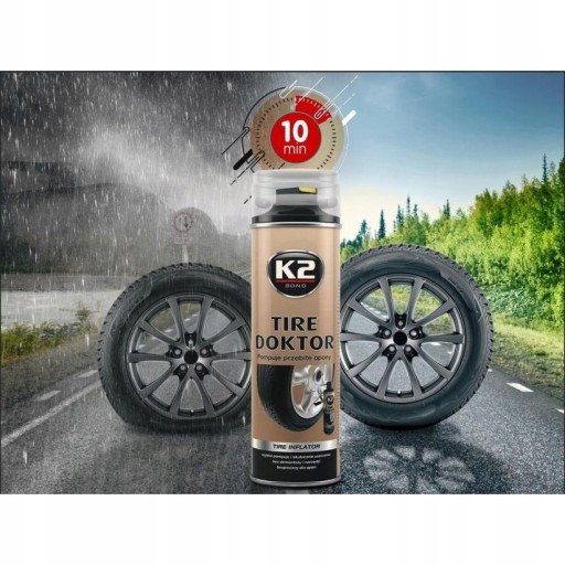 K2 TYRE DOCTOR DOKTOR SPREJ NA NÁHRADNÉ PNEUMATIKY 500ml