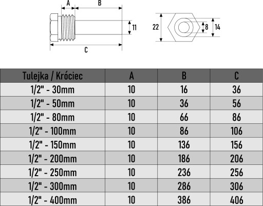 Kryt snímača BRASS Capillary 1/2