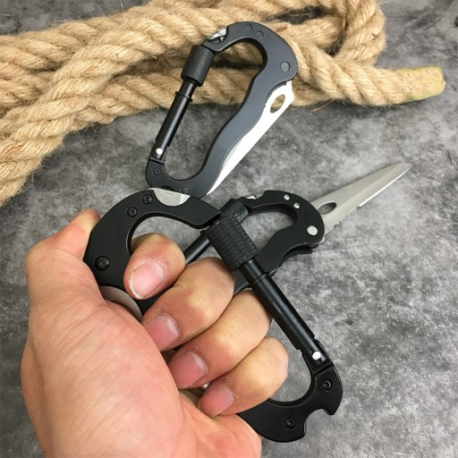MULTITOOL OSTRÝ KARABÍNOVÝ Nôž 6V1 PREŽITIE