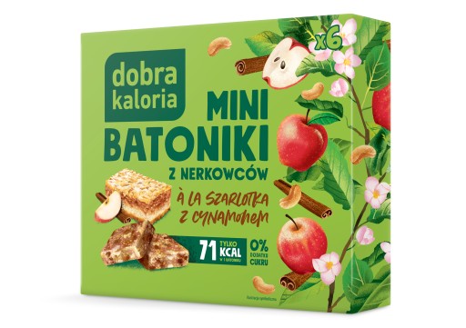 tyčinka BEZ CUKRU Mini jablkový koláč 102g. DOBRÉ KALÓRIE