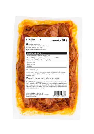 Zeleninový kebab Bezmäsité mäso 160g
