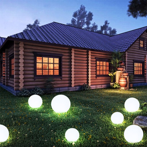 solárna záhradná lampa, mliečna, BIELA GUĽA 10cm P011