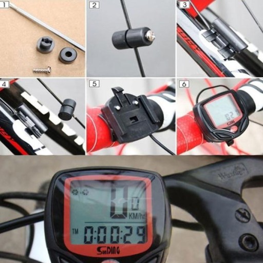VODEODOLNÝ LCD MULTIFUNKČNÝ BICYKEL