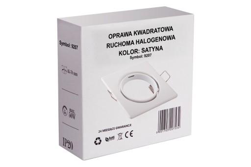 Halogénové svietidlo SQUARE MOVABLE LED GU10, biele