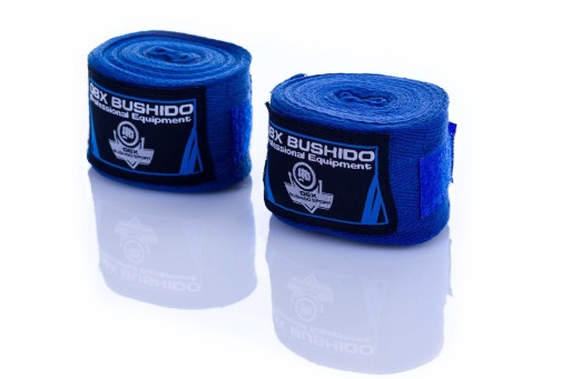 BOXERSKÉ BANDÁŽE ZÁBALY 4M MODRÝ BAVLNÝ VELCRO 2 KS DBX BUSHIDO