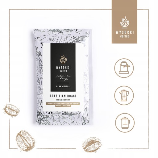 Brazílska pražená špeciálna káva sáčok ARABICA MLETÁ 70 g