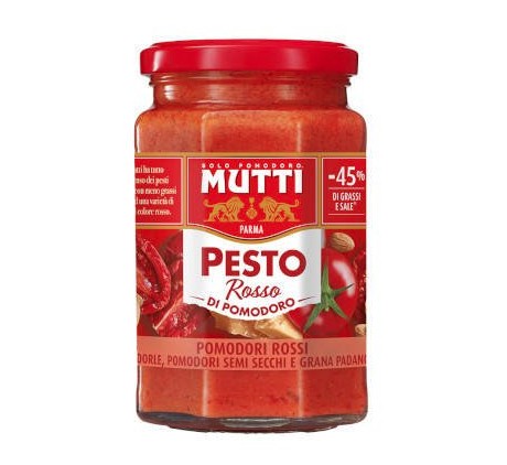 Mutti pesto 180g z červených paradajok