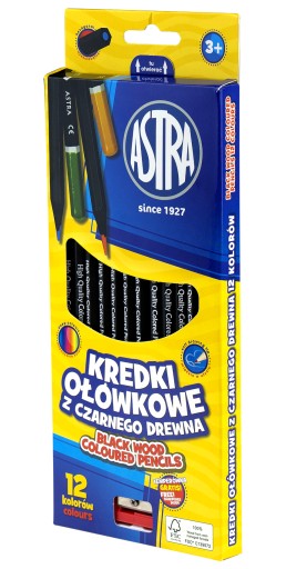 Astra ČIERNE PALUBKY NA DREVO 12 farieb + strúhadlo