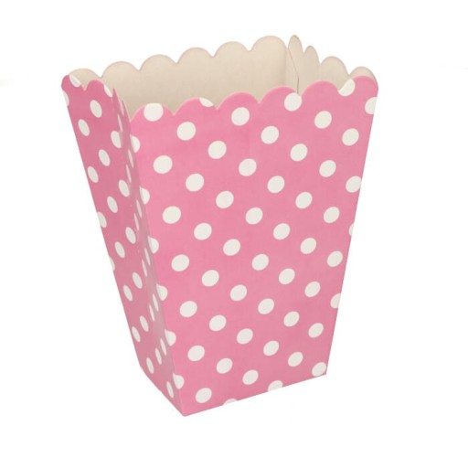 KRABIČKA NA POPCORN, SVETLO RUŽOVÁ S ČALÝMI, 6 KS
