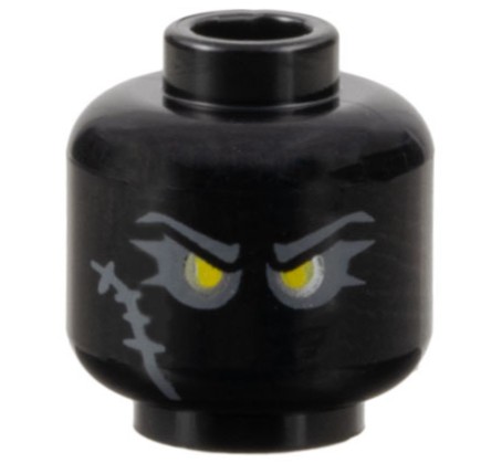 Lego New Head Black Head Demon rm042 Grimspawn 28621pb0110