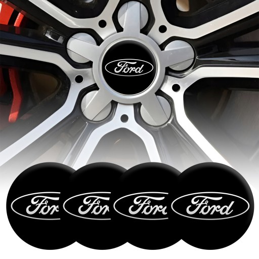 4 Emblémy Stredy ráfikov Kryty kolies Kolesá FORD TOP SET 60mm