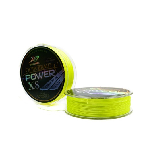 SILNÝ OCTA Vrkoč 8-PMEŇOVANÝ 0,06 MM ŽLTÝ PRE CHUB BIELES