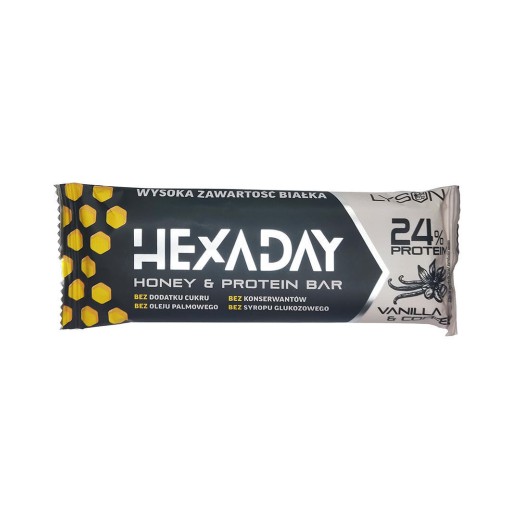 HEXADAY vanilkovo/kávová proteínová tyčinka