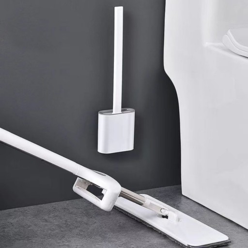 SILIKÓNOVÁ WC KEFA DO KÚPEĽNE WC, BIELA, ANTIBAKTERIÁLNA