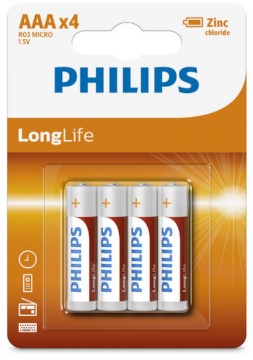 Batérie Philips LongLife AAA, 4 kusy