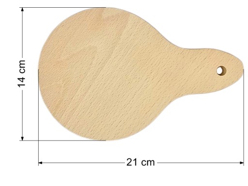 KRAJNÁ DOSKA OKRUHÁ S RÚDNOU 14 CM DREVO