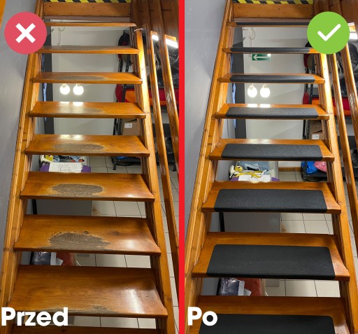 Hrubý protišmykový kryt schodiska 10cmx1m