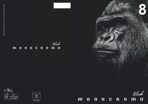 NOTEBOOK A4 38k PIGNA LINE MONOCROMO BLACK 0230337C