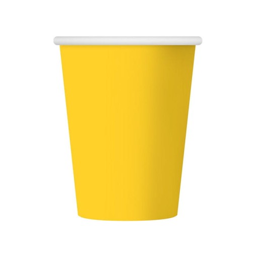 POHÁR Z PAPIERU ŽLTÝ 220ML 6KS