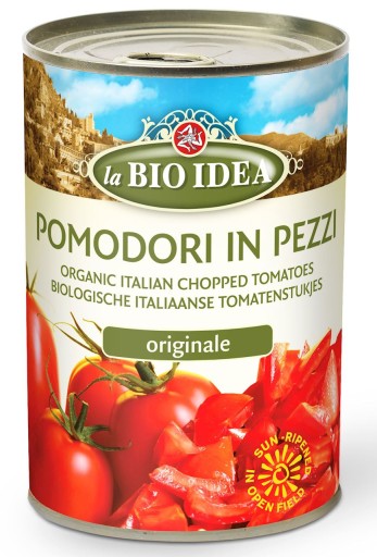 Sekané paradajky bez šupky (plechovka) 400g La Bio Id