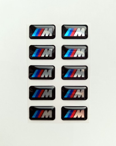 1 ks nálepka s logom BMW M-Power 3D na ráfiky, volant, 18x10, strieborná