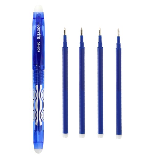 Corretto modré stierateľné guľôčkové pero + 4 náplne