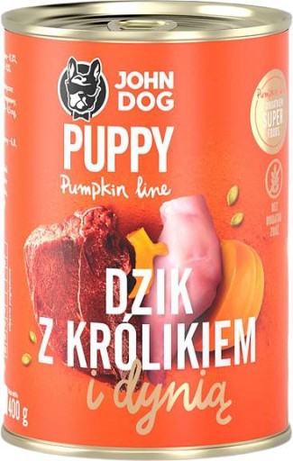 JOHN DOG PUPPY DIVOKÝ ZAJÍC PRE ŠTEŇATÁ 400g