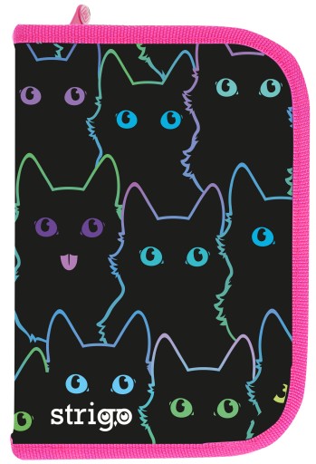Školský peračník s dvoma chlopňami STRIGO Cats