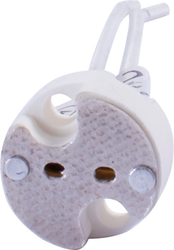 Zásuvka, keramický držiak lampy G5, kábel 12 cm