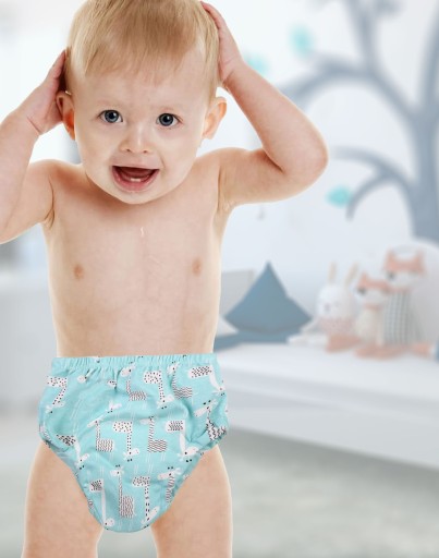 Tréningové nohavičky PRE DETI 12-19KG PEEDING PLIENKY, MODRÉ L