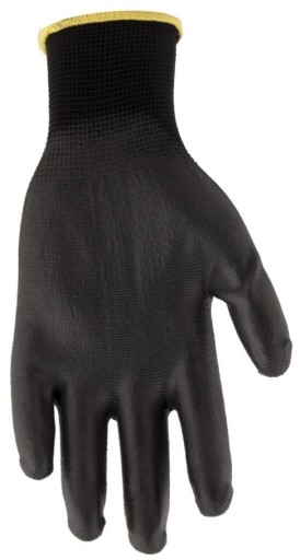 Ochranné pracovné rukavice s povrchovou úpravou čierne 12/3XL